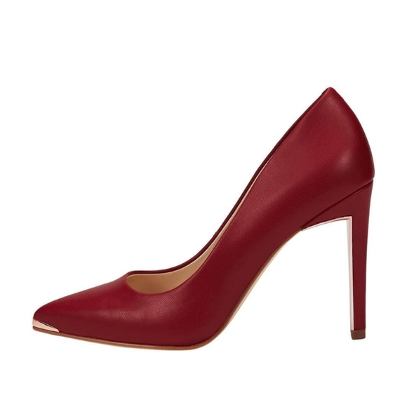 JENN ARDOR Women's Fashion Pointed Toe Stiletto Heel Pumps Red Size 9 - Picture 2 of 10